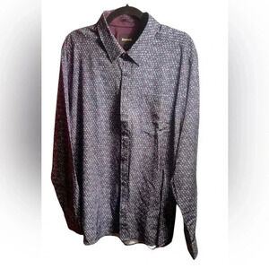 Bench “Jackson 23” button down long sleeve  collared multicolour dress shirt L